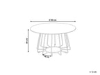 Coffee Table BERNIE Tempered Glass White Marble