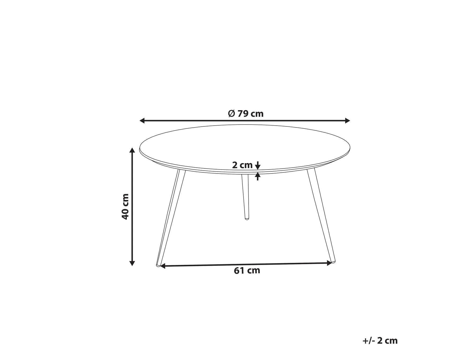 Coffee Table EFFIE Grey Concrete Effect