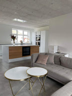 Coffee Table MERIDIAN Tempered Glass White/ Gold