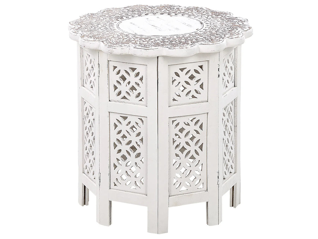 Side Table BADHI Mango Wood White