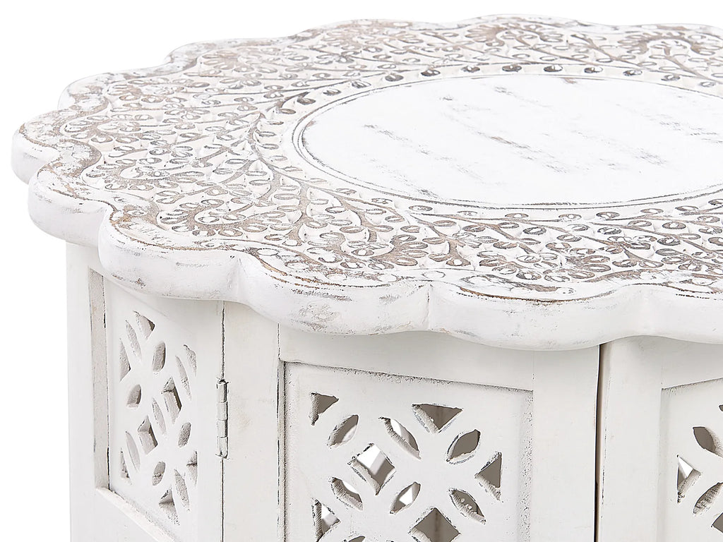 Side Table BADHI Mango Wood White