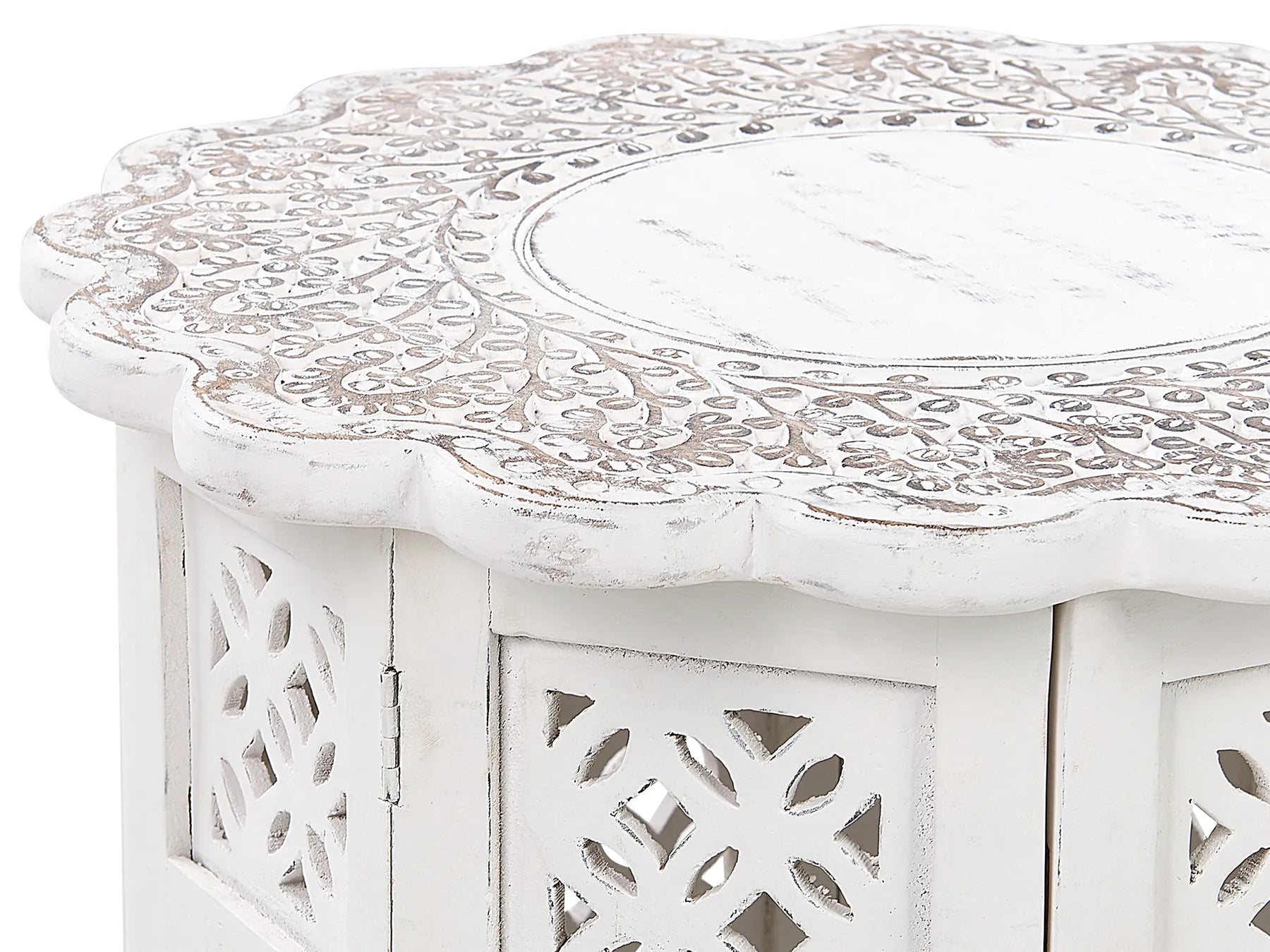 Side Table BADHI Mango Wood White