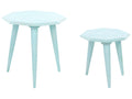 Set of 2 Side Tables KANRI Light Blue