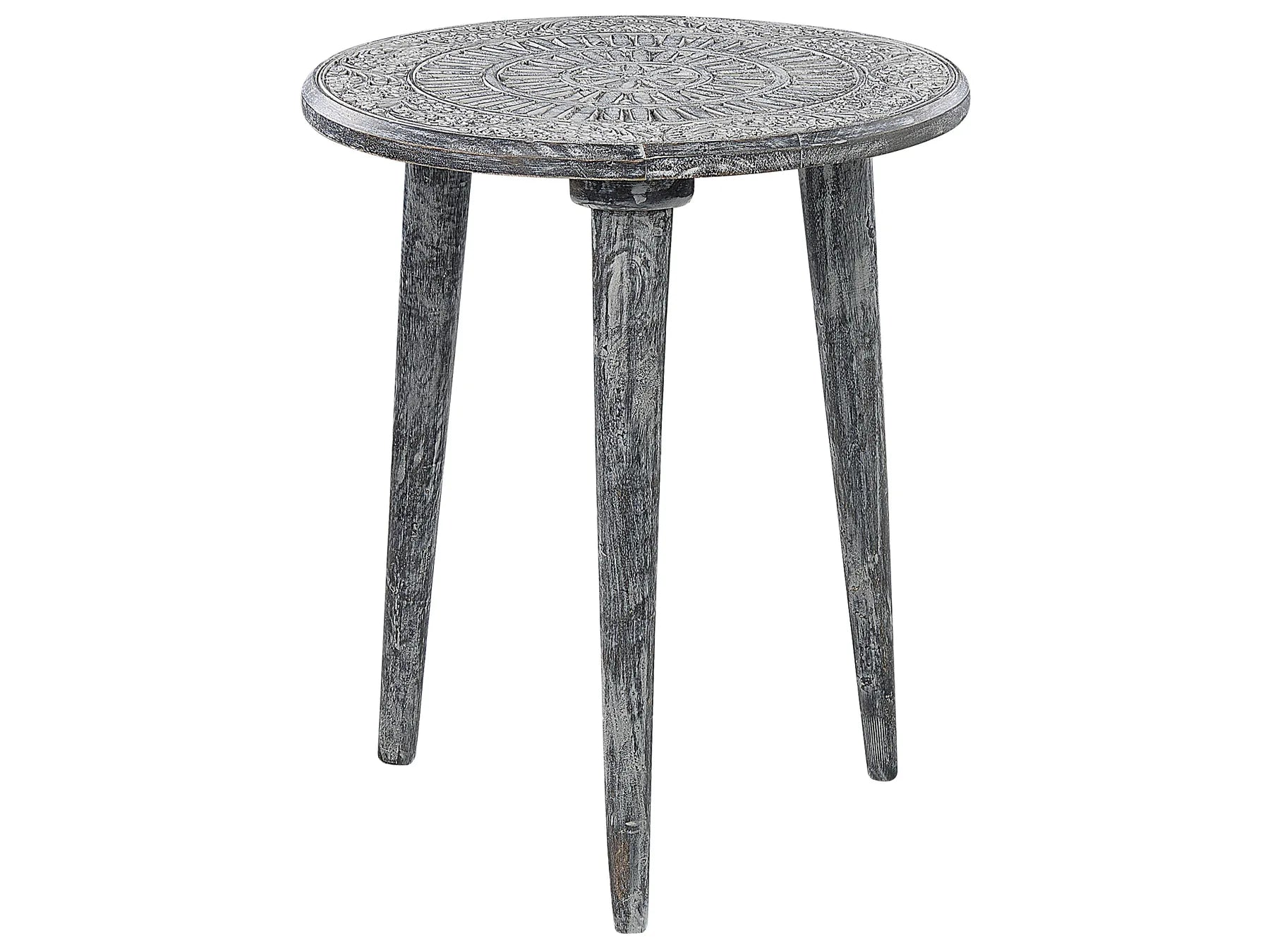 Set of 2 Side Tables JATRA Mango Wood Grey