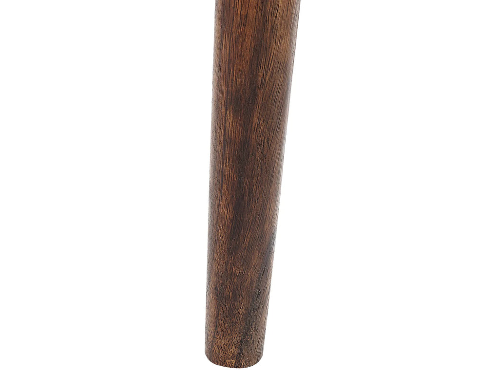 Set of 2 Side Tables ASTAI Mango Wood Dark Brown