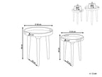 Set of 2 Side Tables ASTAI Mango Wood Dark Brown