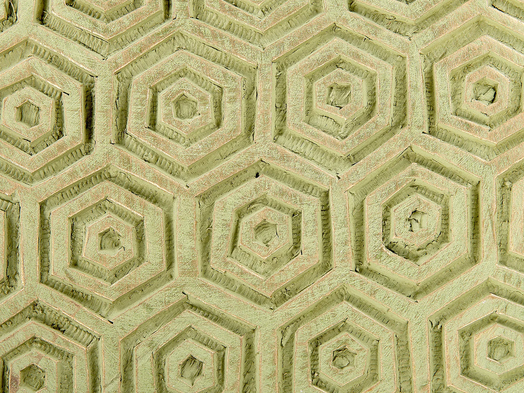 Set of 2 Side Tables MAHARO Mango Wood Light Green