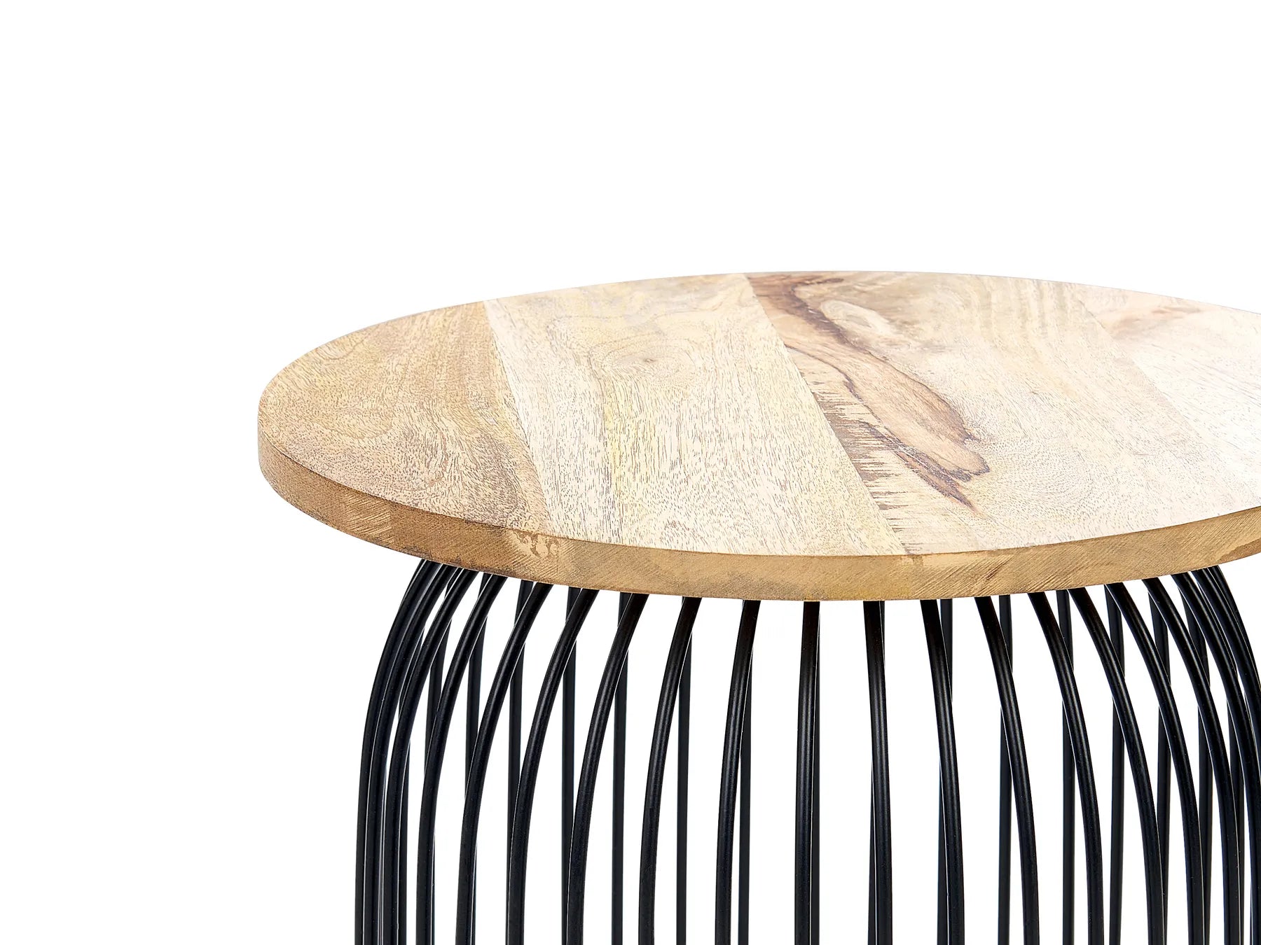 Side Table WILLS Mango Wood Brown/ Black