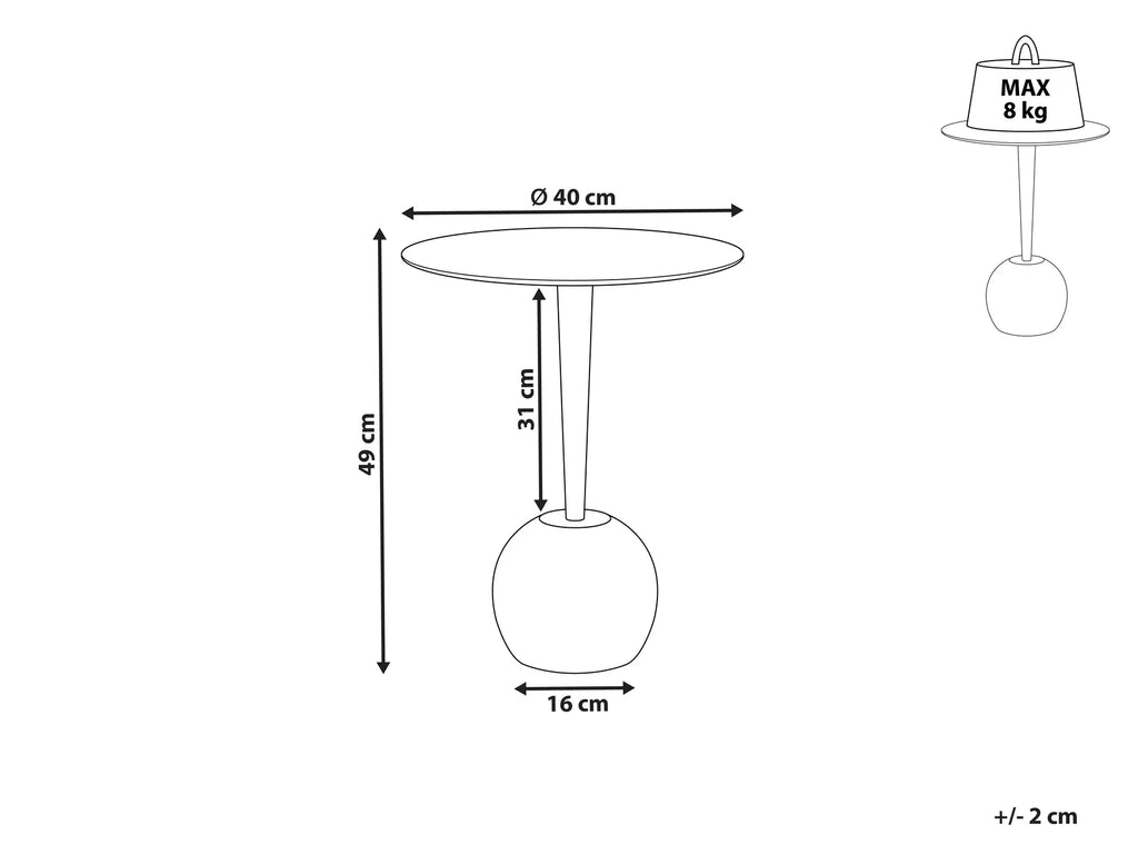 Side Table EUCLA Metal Black