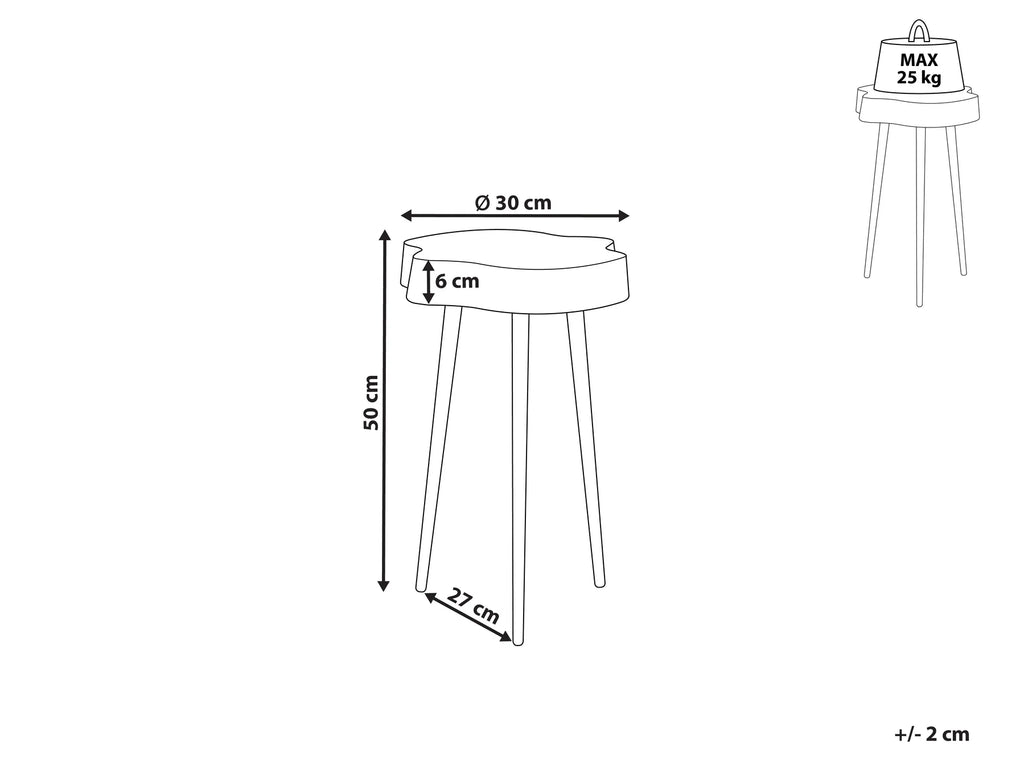 Side Table TAUPO Metal Gold