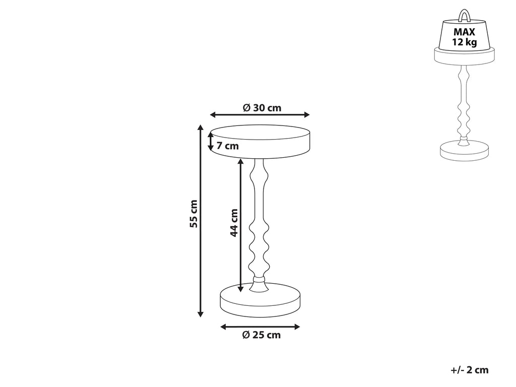Side Table ATAPO Metal Black