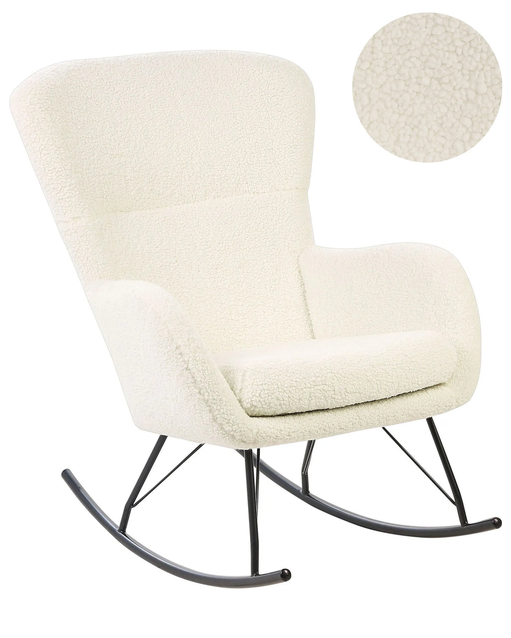 Rocking Chair ANASET Boucle Light Beige