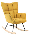 Rocking Chair OULU Fabric Yellow