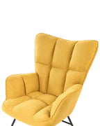 Rocking Chair OULU Fabric Yellow