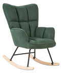 Rocking Chair OULU Fabric Emerald Green