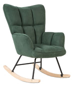 Rocking Chair OULU Fabric Emerald Green