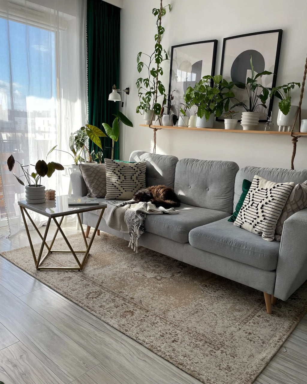 Side Table MALIBU Beige Marble
