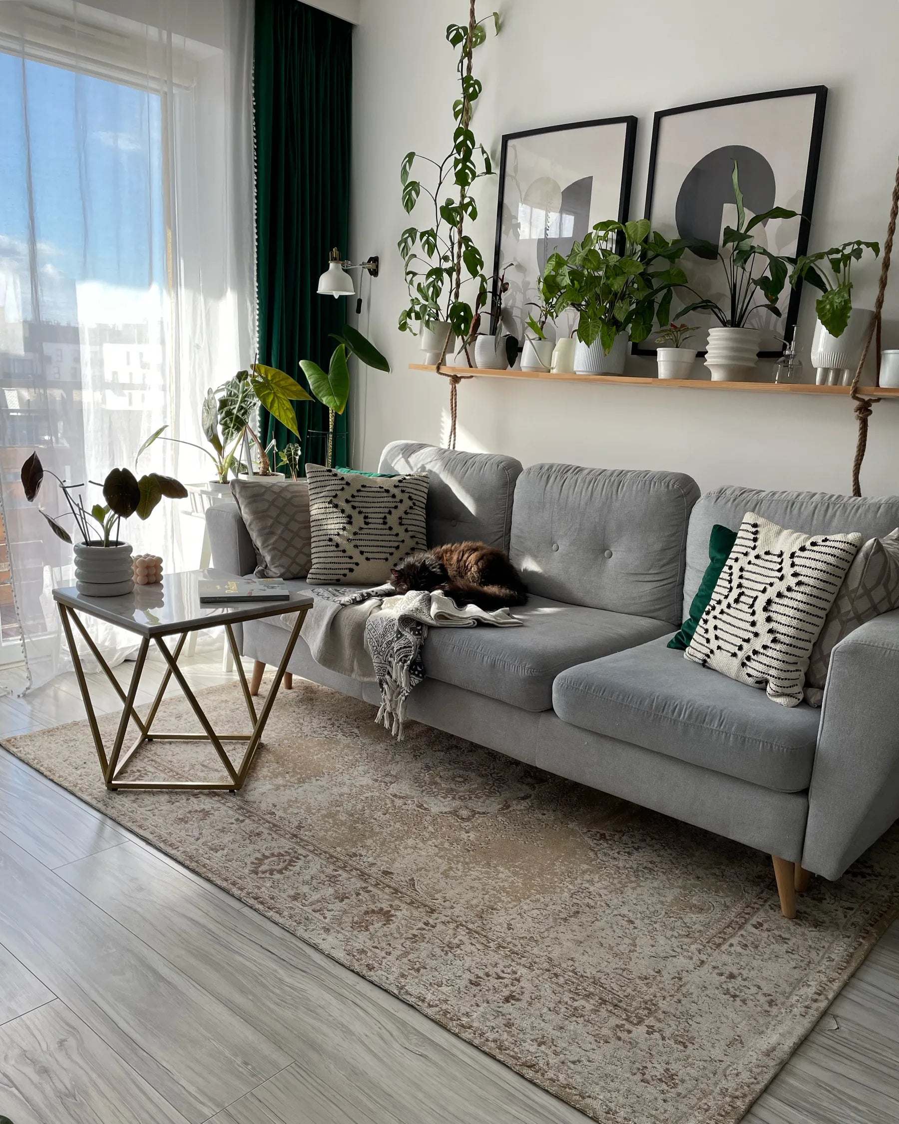 Side Table MALIBU Beige Marble