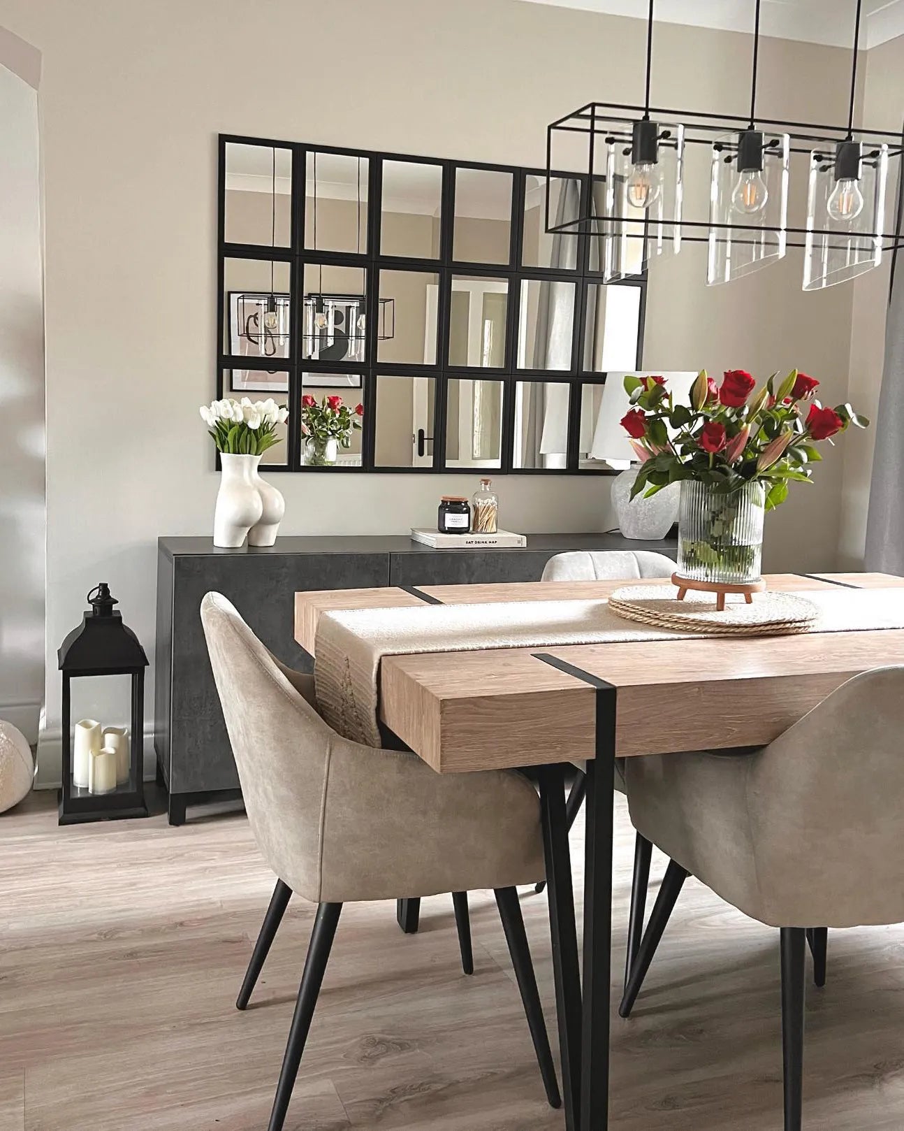 Dining Table ADENA Light Brown 180 cm 90 cm