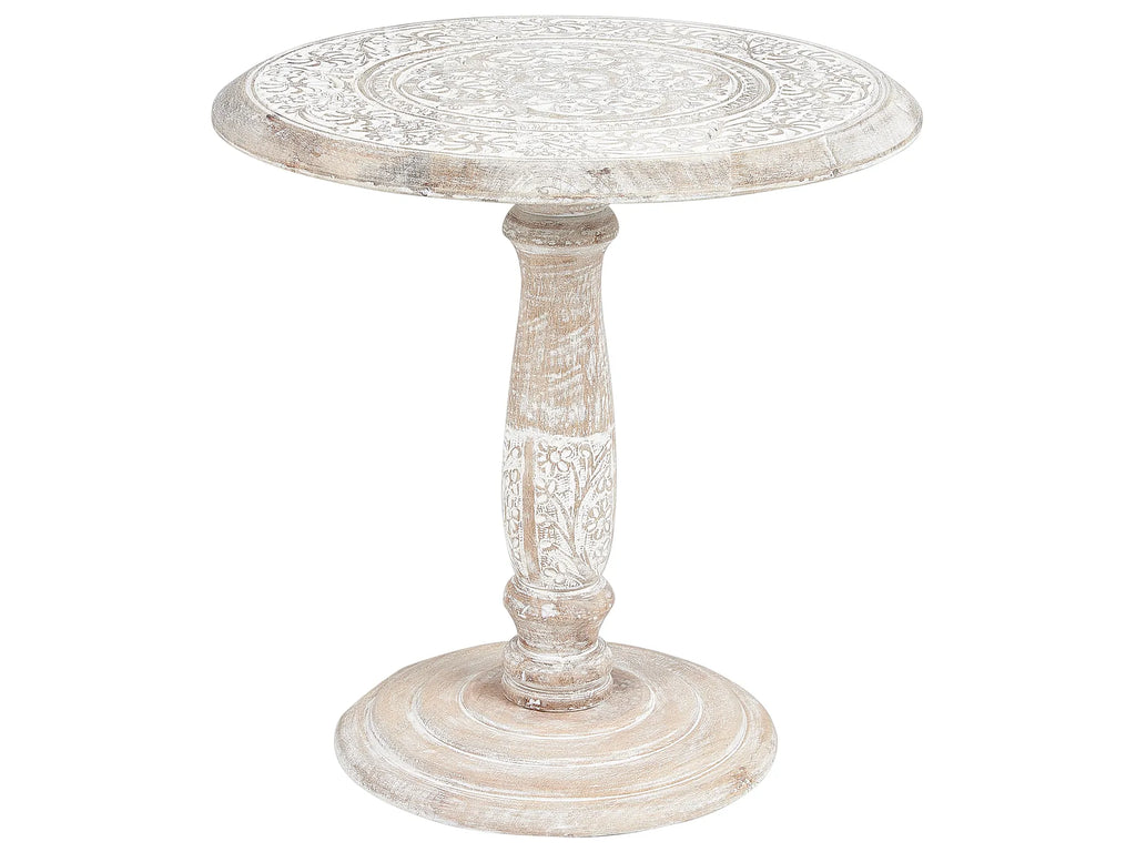 Side Table JAMBIA Mango Wood Off-White