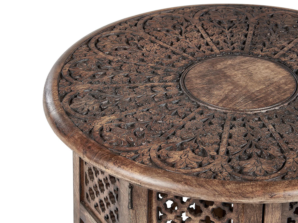 Side Table KUMALI Mango Wood Brown