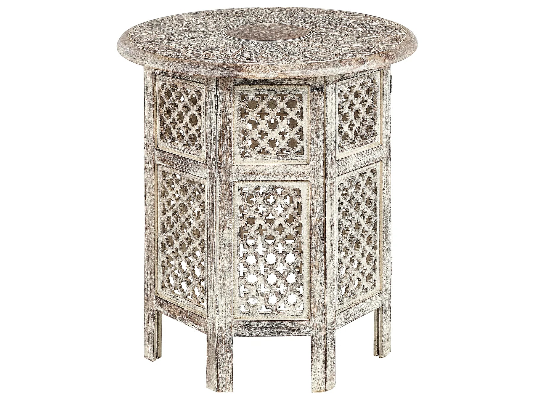 Side Table SANTRA Mango Wood Light Brown