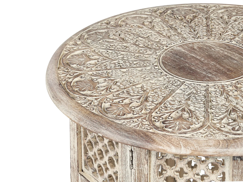 Side Table SANTRA Mango Wood Light Brown