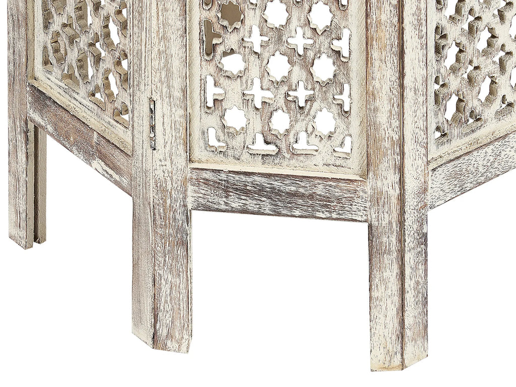 Side Table SANTRA Mango Wood Light Brown