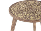 Set of 2 Side Tables RANJA Mango Wood Brown