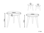 Set of 2 Side Tables SHARMA Mango Wood Brown/ Black