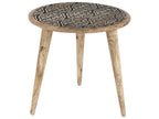 Set of 2 Side Tables SHARMA Mango Wood Brown/ Black