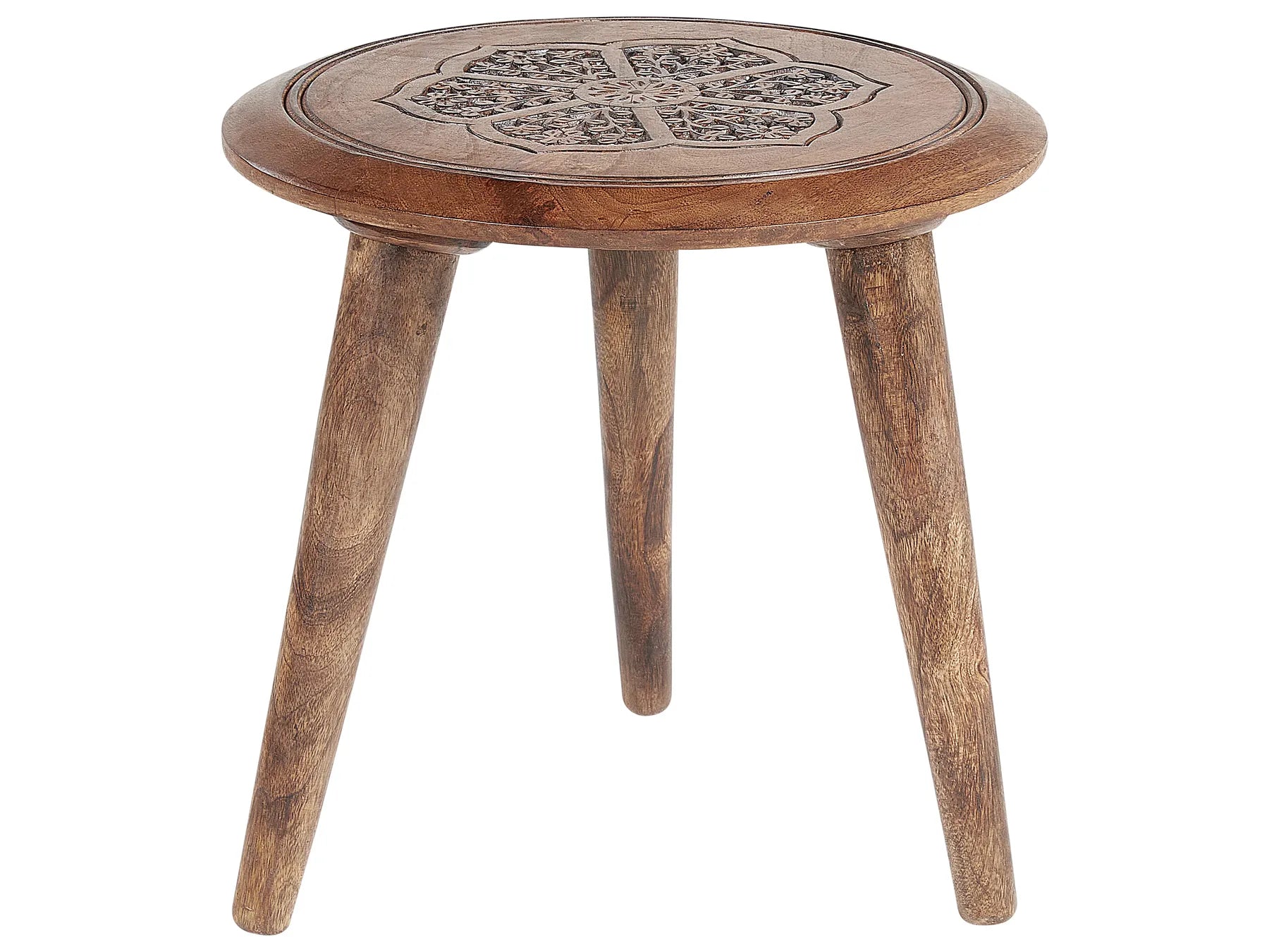 Set of 2 Side Tables TURUA Mango Wood Brown