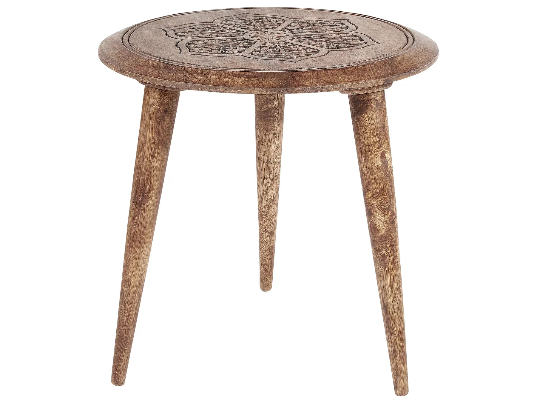 Set of 2 Side Tables TURUA Mango Wood Brown