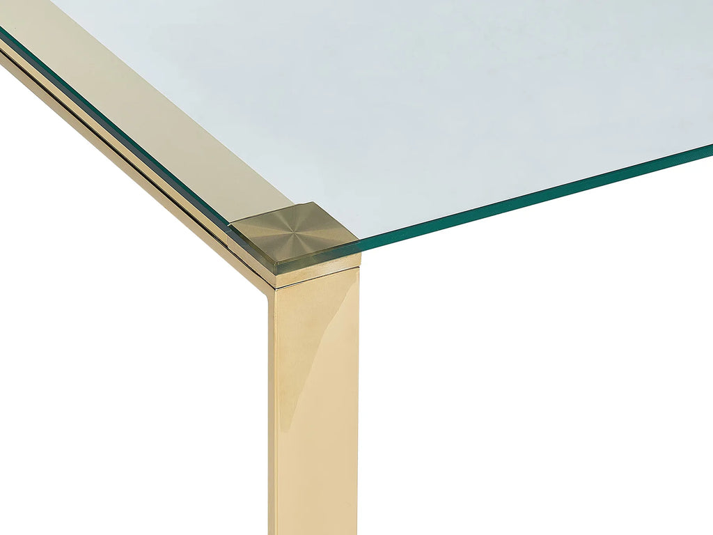 Coffee Table TILON Tempered Glass Gold