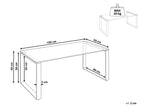 Coffee Table TILON Tempered Glass Silver