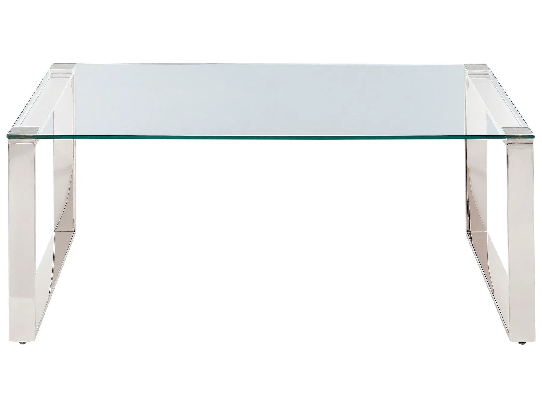 Coffee Table TILON Tempered Glass Silver
