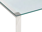 Coffee Table TILON Tempered Glass Silver