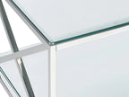 Coffee Table AUDET Tempered Glass Silver