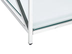 Coffee Table AUDET Tempered Glass Silver