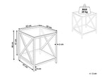 Side Table AUDET Tempered Glass Silver