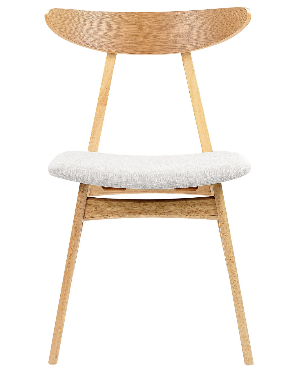 Set of 2 Dining Chairs LYNN Wood Light Brown/ Grey