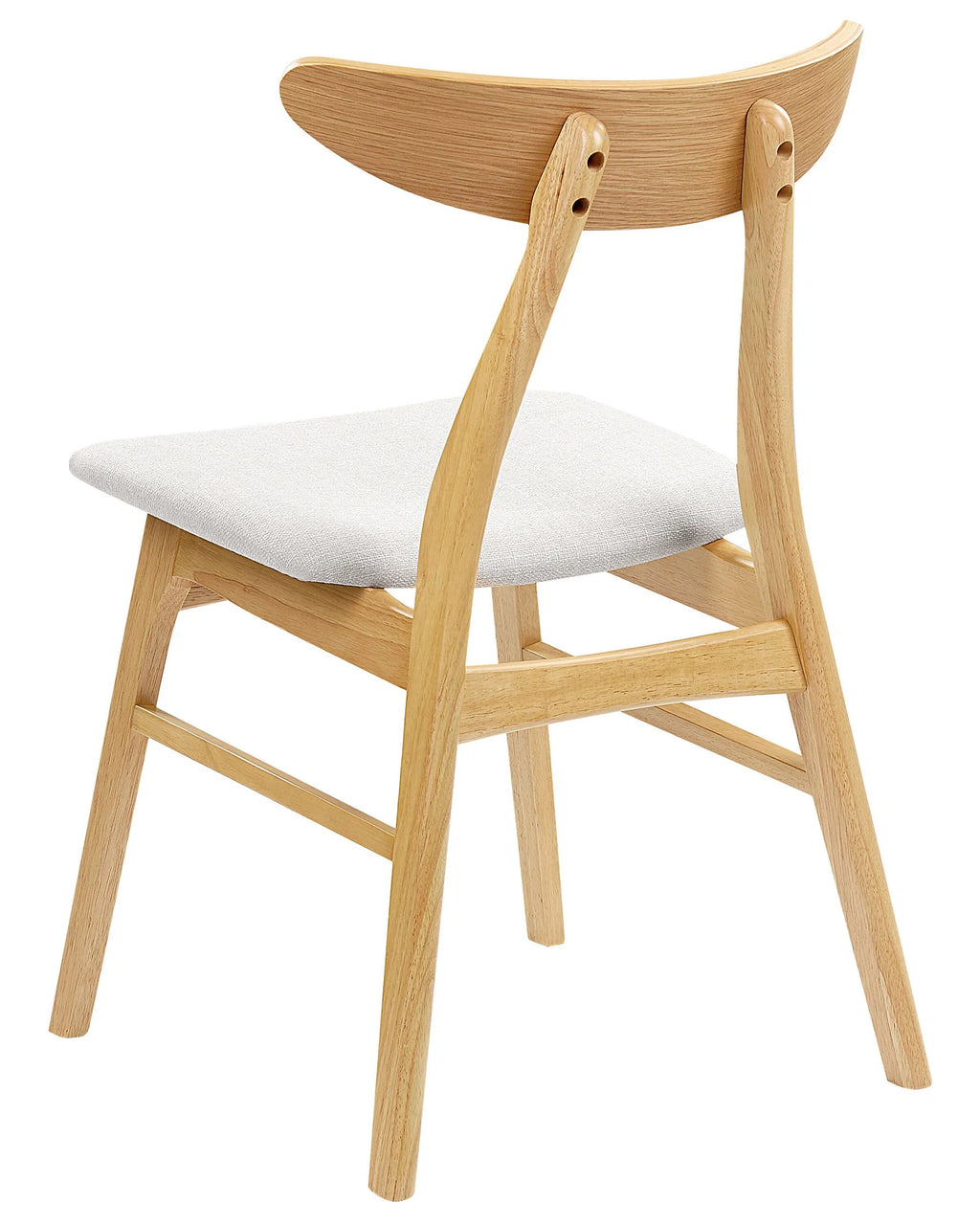 Set of 2 Dining Chairs LYNN Wood Light Brown/ Grey