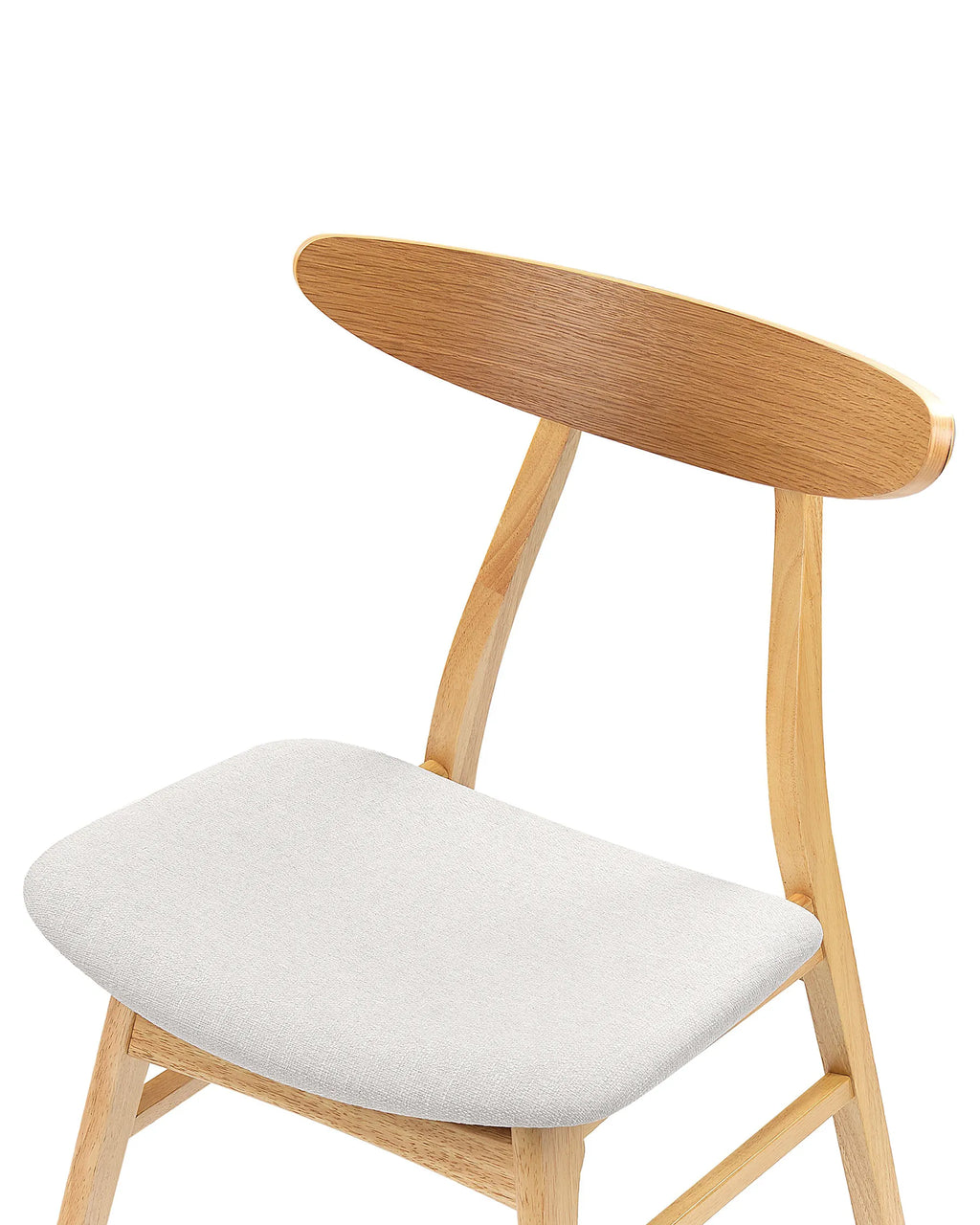 Set of 2 Dining Chairs LYNN Wood Light Brown/ Grey