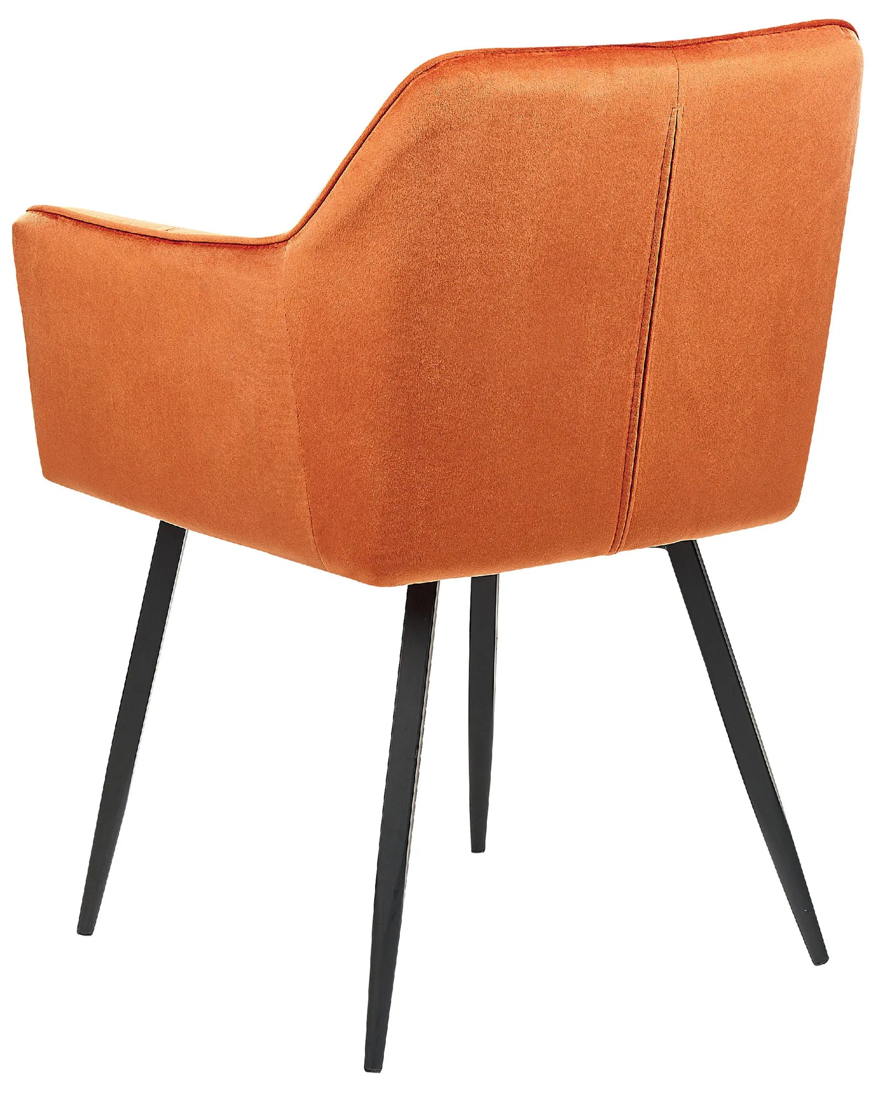 Set of 2 Dining Chairs JASMIN Velvet Orange