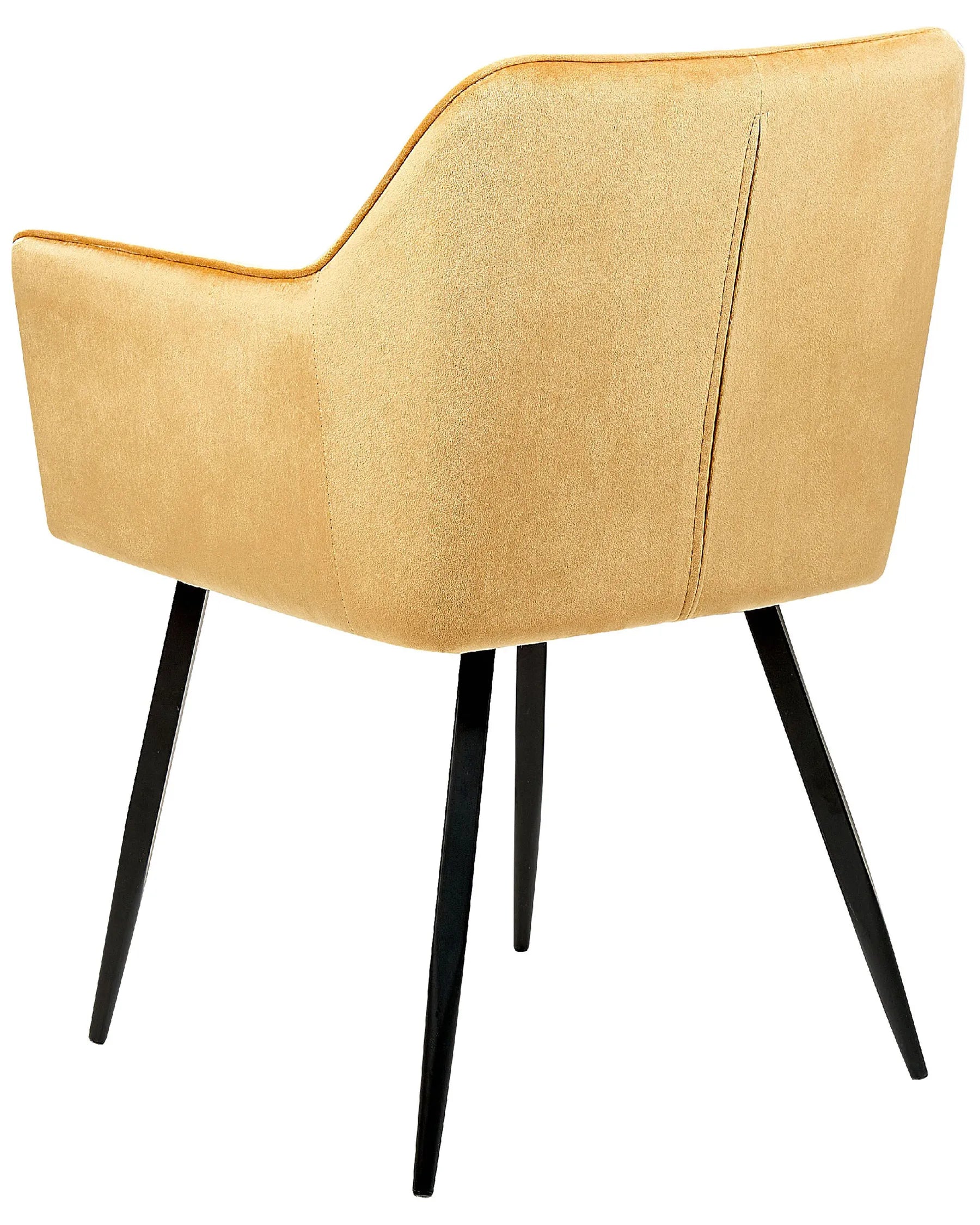 Set of 2 Dining Chairs JASMIN Velvet Mustard