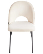 Set of 2 Dining Chairs COVELO Fabric Light Beige