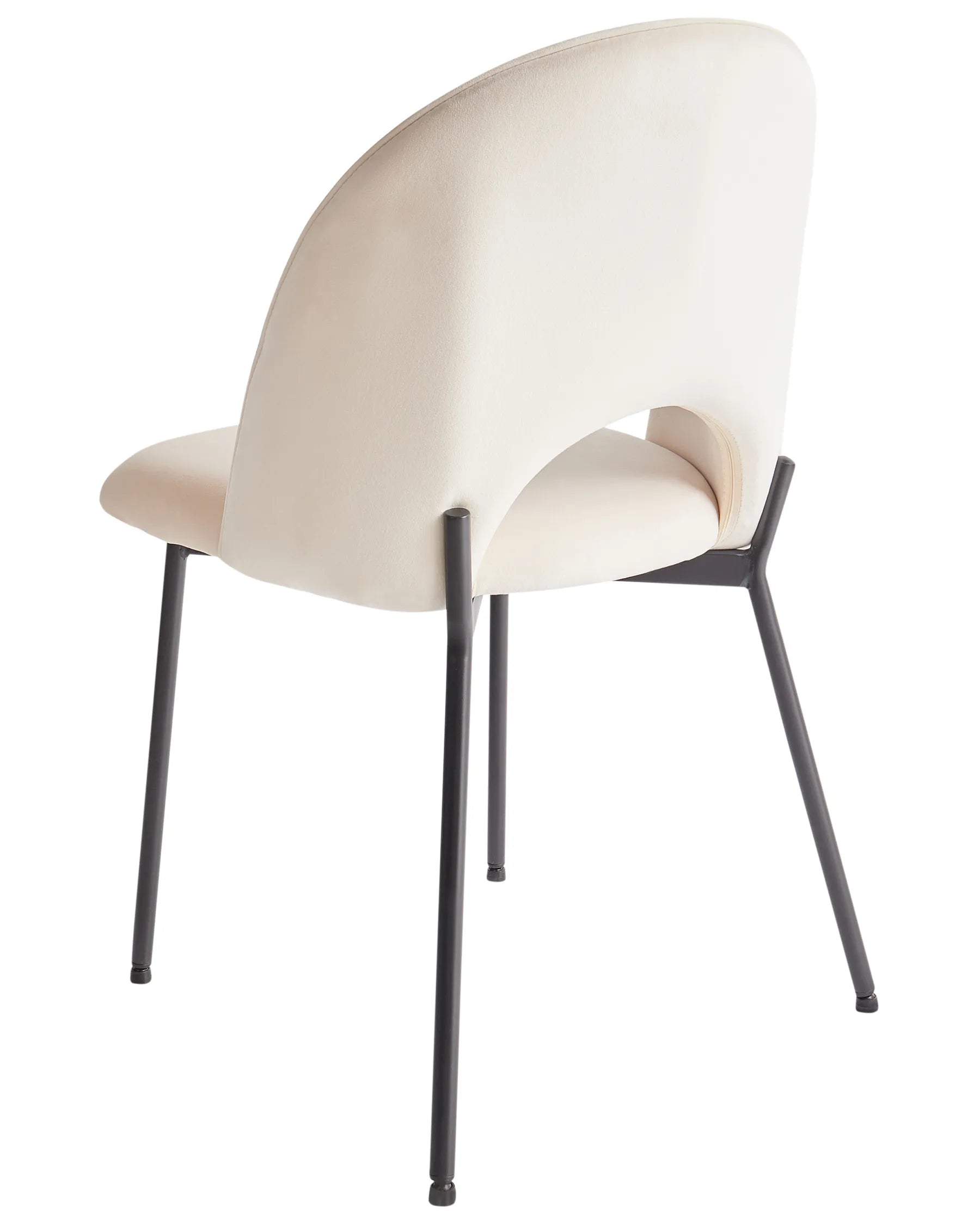 Set of 2 Dining Chairs COVELO Fabric Light Beige