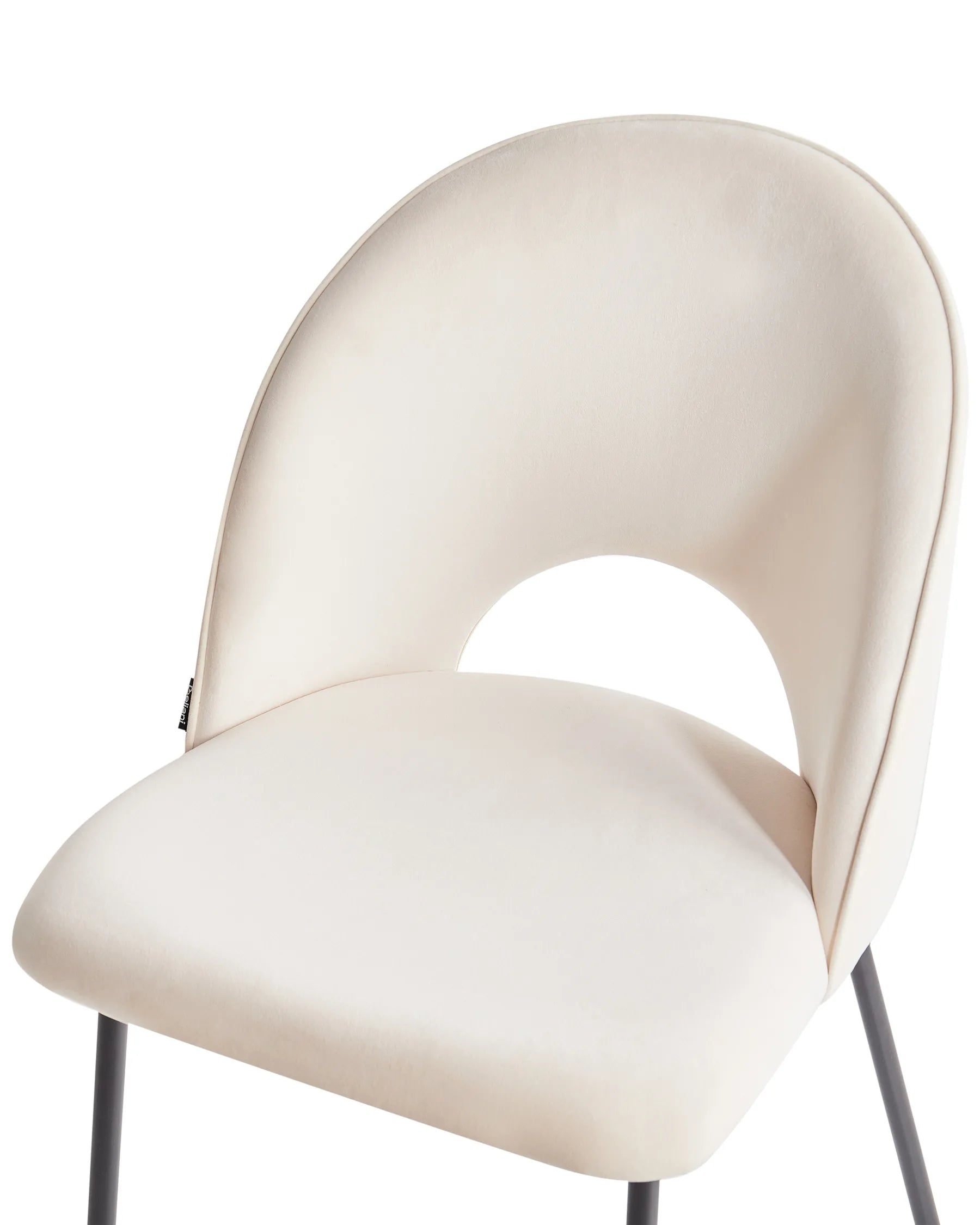Set of 2 Dining Chairs COVELO Fabric Light Beige