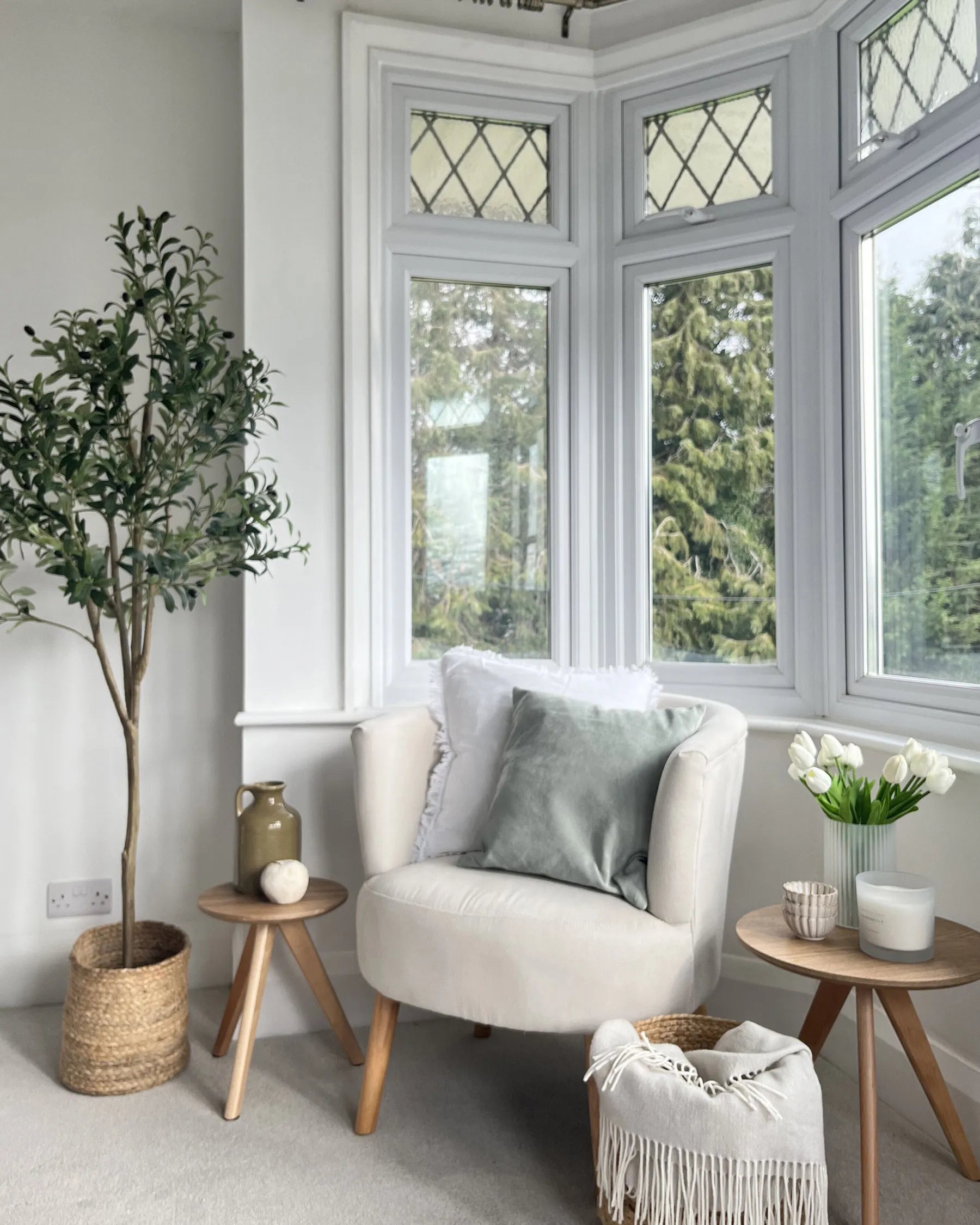 Armchair ODENZEN Fabric Off-White