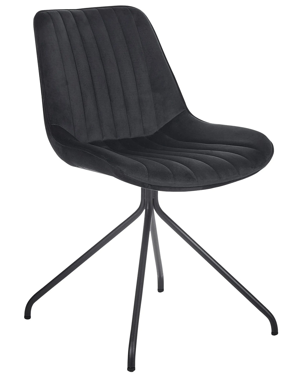 Set of 2 Dining Chairs NAVASOTA Velvet Black